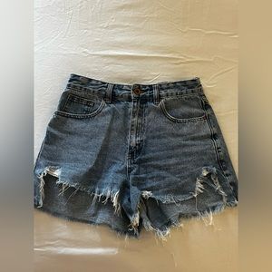 High Rise Denim Shorts